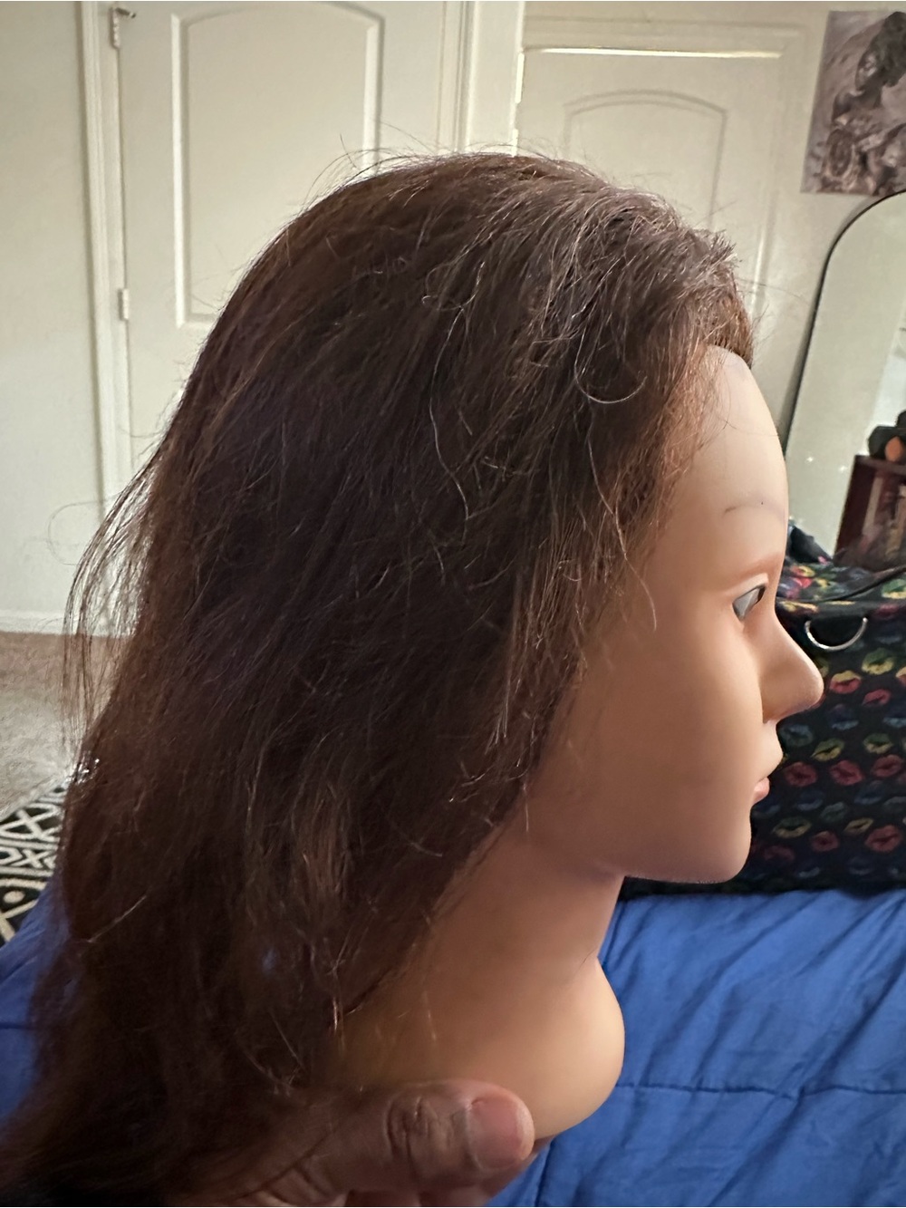 Training Mannequin Head with Brown Hair - Salon Practice